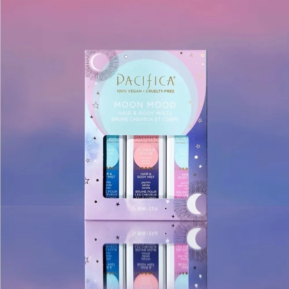 🌙 Pacifica Moon Mood Hair & Body Mist Set | Vegan | 3-Piece Gift Set